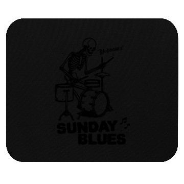 Discover Sunday Blues - Black Ink Mouse Pads