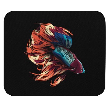 Discover Beta Fish Illustration Mouse Pads