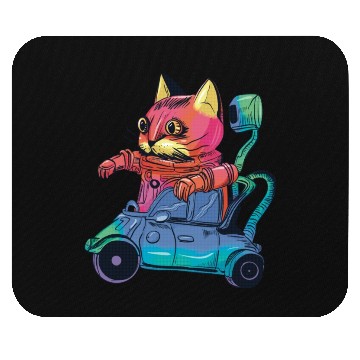 Discover Robot Cat Driver Cat Lover Mouse Pads