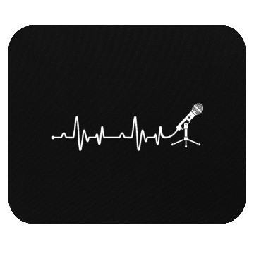 Discover Microphone Heartbeat Mouse Pads