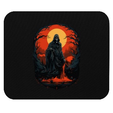 Discover Spooky Halloween Grim Reaper Mouse Pads