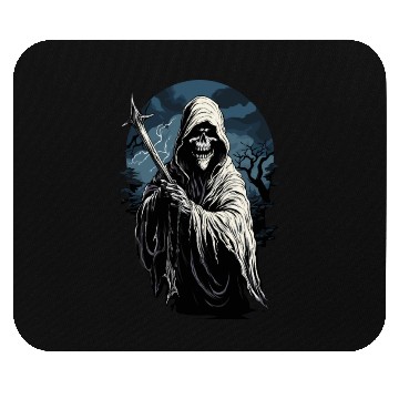 Discover Spooky Halloween Grim Reaper Mouse Pads