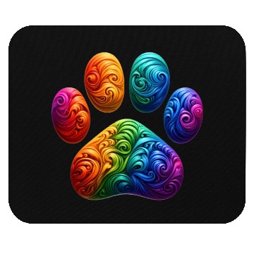 Discover Colorful Paw Prints Edition Mouse Pads