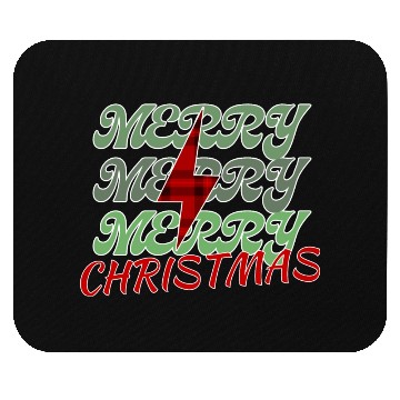 Discover Merry christmas with lightning bolt Mouse Pads