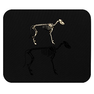 Discover happy halloween skeleton dog Mouse Pads