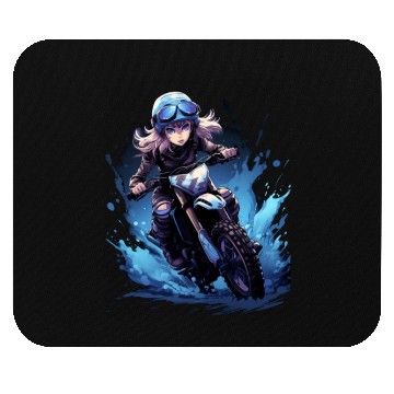 Discover Dirt Bike Anime Girl Ice Racing Motorcycle Ice Mouse Pads