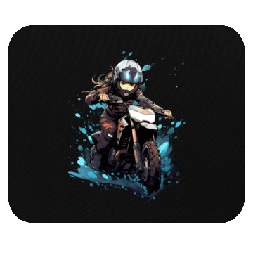 Discover Dirt Bike Anime Girl Ice Racing Motorcycle Ice Mouse Pads