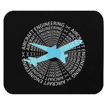 Discover aircraft engineering text aerospace engineer logo Mouse Pads