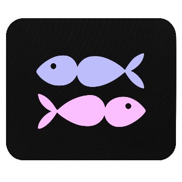 Discover Fish Design Vector Two Colors Mouse Pads