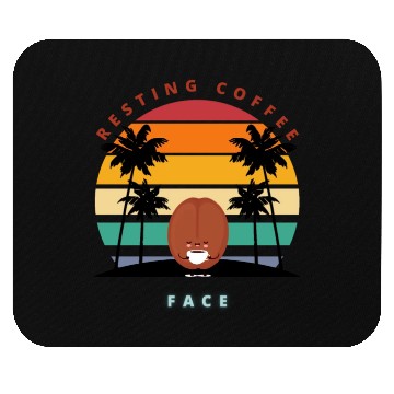 Discover "Resting Coffee Face" Funny Caffeine Lover Mouse Pads