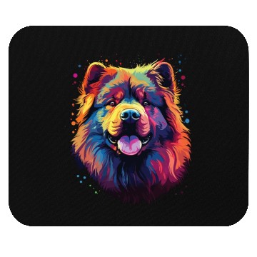 Discover Watercolor Colorful Chow Chow Mouse Pads