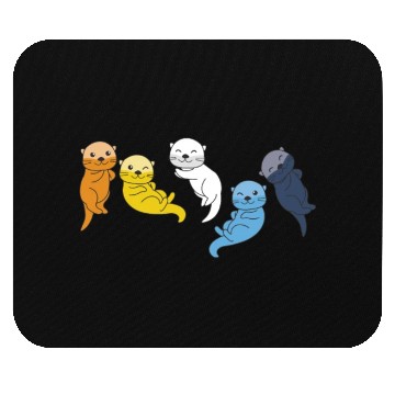 Discover Aroace Flag Pride Lgbtq Cute Otter Mouse Pads