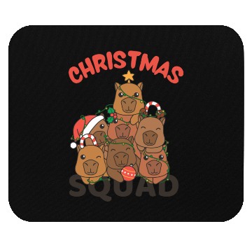 Discover Capybara Christmas Tree Christmas Squad Capybaras Mouse Pads