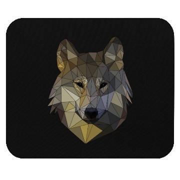 Discover Polygon wolf triangular mosaic shapes polyart Mouse Pads