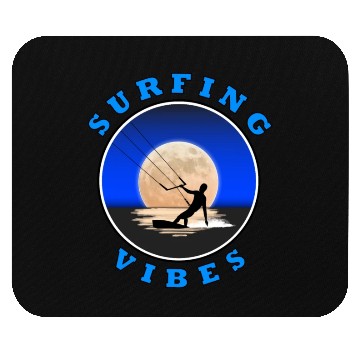 Discover Surfing Vibes - Moon - kite surfer Mouse Pads