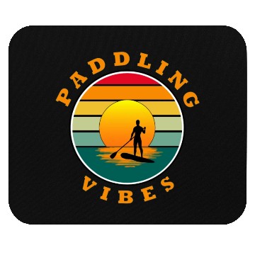 Discover Paddling Vibes – Sun retro - Paddle Boarder Mouse Pads