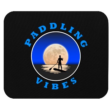 Discover Paddling Vibes - Moon - Paddle Boarder Mouse Pads