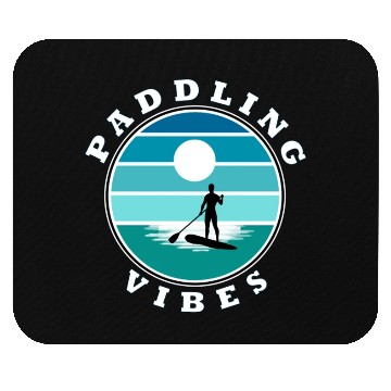 Discover Paddling Vibes - retro - Paddle Boarder Mouse Pads