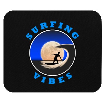 Discover Surfing Vibes - Moon - Surfer Mouse Pads