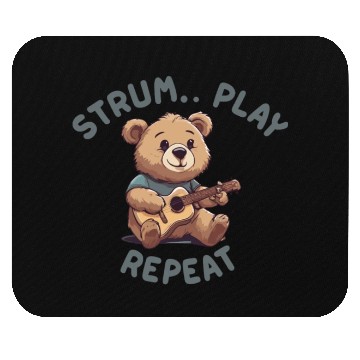 Discover Guitarist Guitar Player Bear Lover Mouse Pads