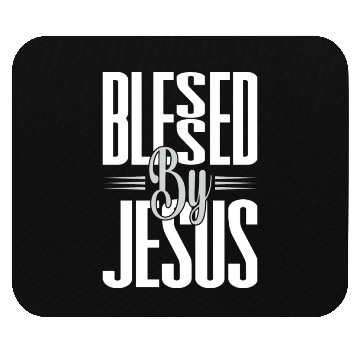 Discover Blessed By Jesus Love Jesus Christian Christmas Mouse Pads