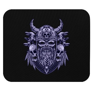 Discover Skull Viking Collage Mouse Pads