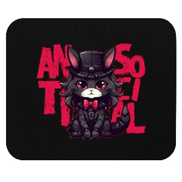 Discover Goth Cat Soft Grunge Japanese Gothic Aestehtic Mouse Pads
