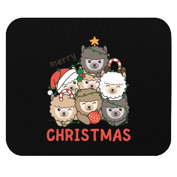 Discover Alpaca Christmas Tree Merry Christmas Mouse Pads