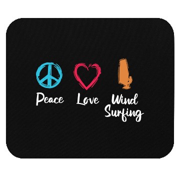 Discover Peace Love Wind Surfing Mouse Pads