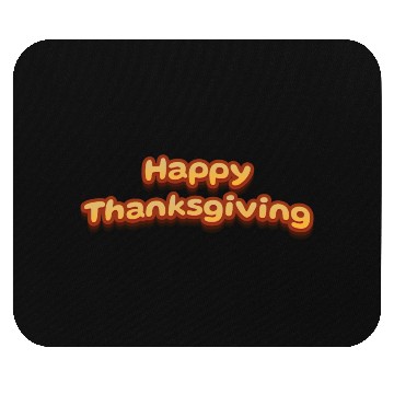 Discover Happy Thanksgiving Cute 3D Text Mouse Pads