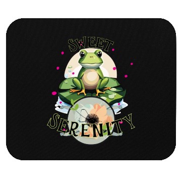 Discover Sweet Serenity - Frog on A Lilypad Mouse Pads