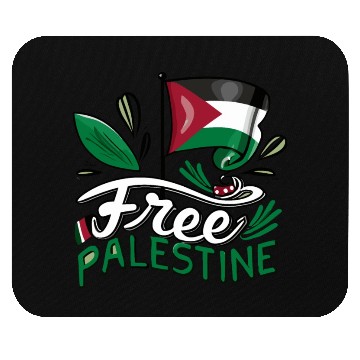 Discover I Love Free Palestine Flag Save Gaza Palestinian Mouse Pads