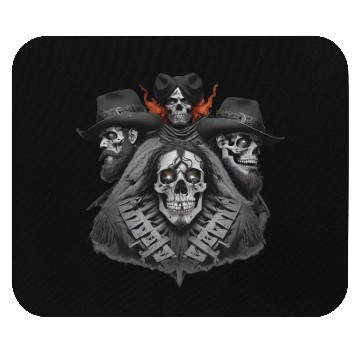 Discover Cowboy Skull Mouse Pads Design - Wild West Rodeo Grap