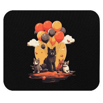 Discover Cats, Dogs & Balloons Mouse Pads