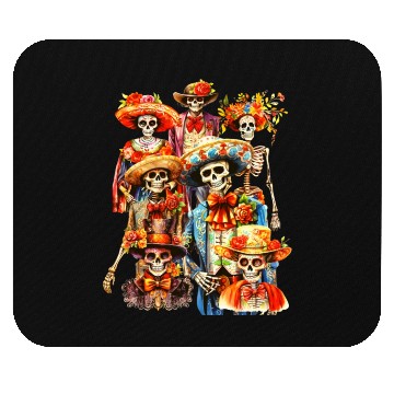 Discover Mexican Holiday Dia de Muertos Skeletons Selfie Mouse Pads