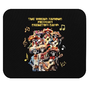 Discover Day of the Dead Skeleton Band Mouse Pads