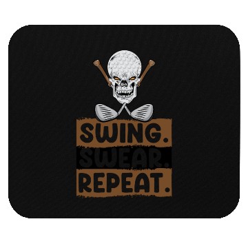 Discover Swing Swear Repeat Golf Mouse Pads