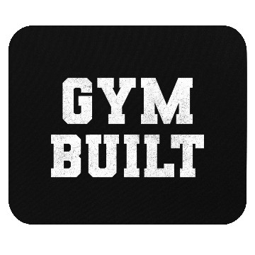 Discover Gym Built White Typography Mouse Pads