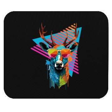 Discover Deer with sunglasses 80s 90s Mouse Pads