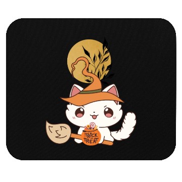 Discover "Kawaii Witch Cat - Trick or Treat" Mouse Pads