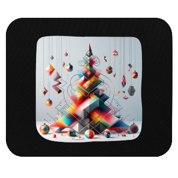 Discover Geometric Christmas tree Mouse Pads