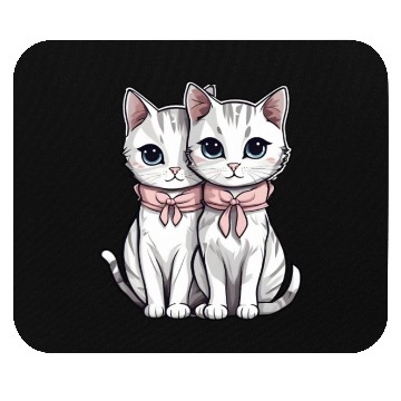 Discover there are two kittens Mouse Pads