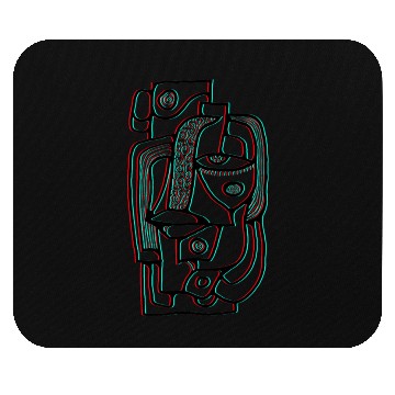 Discover Abstract lines portrait Mouse Pads