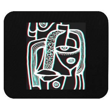 Discover Abstract lines portrait Mouse Pads