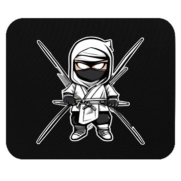 Discover Data Ninja White Funny Big Data Analyst Mouse Pads