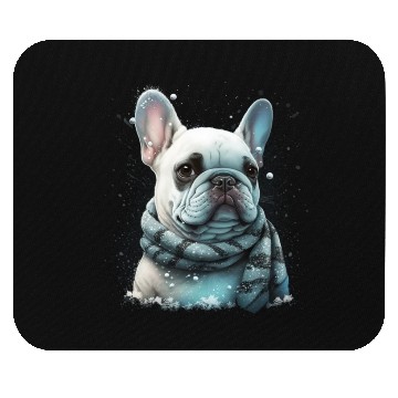 Discover French Bulldog | Winter Snow Christmas Cute Mouse Pads