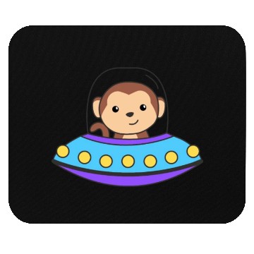 Discover Monkey Ufo Space Universe Mouse Pads