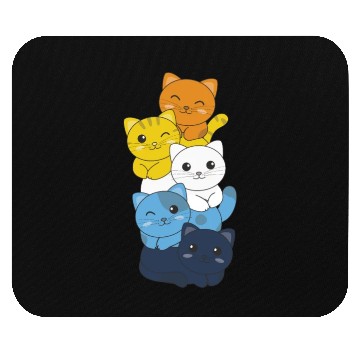 Discover Aroace Flag Pride Lgbtq Cute Cats Bunch Mouse Pads