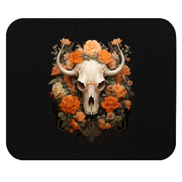 Discover Vintage Bohemian Sugar Skull Bloom Mouse Pads