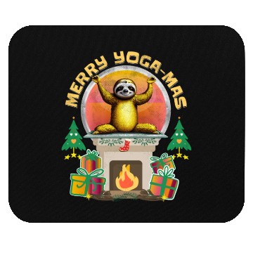 Discover Merry Yoga-Mas Sloth Namaste Yoga Instructor Mouse Pads